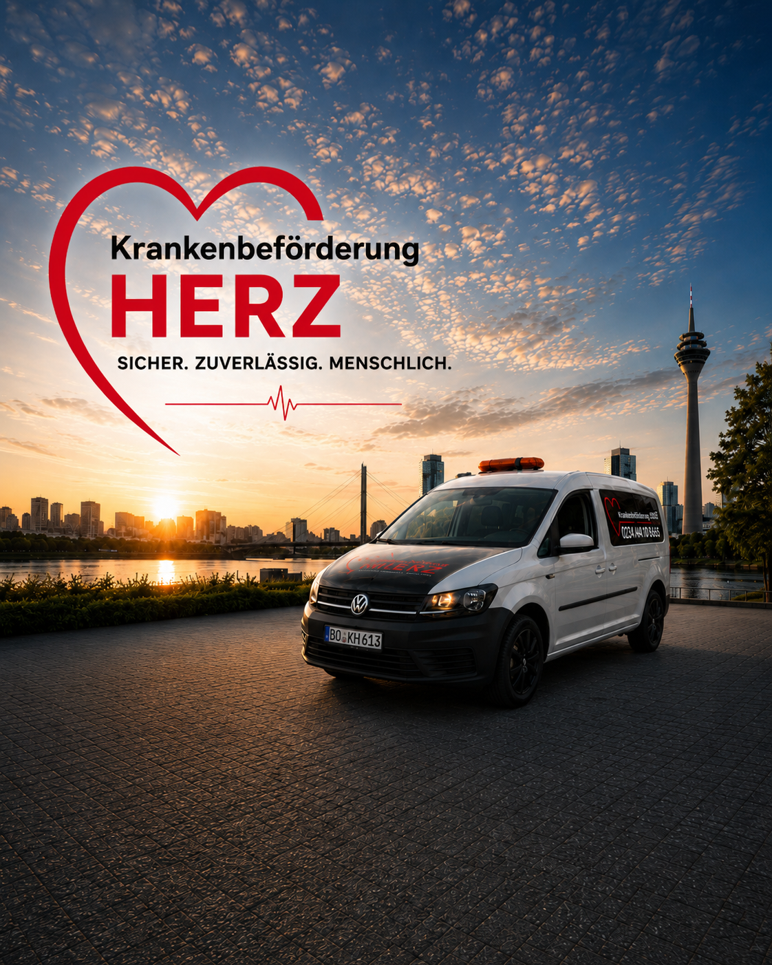 Beispielfoto einer unterstützten Rollstuhlbeförderung an einem Spezialfahrzeug